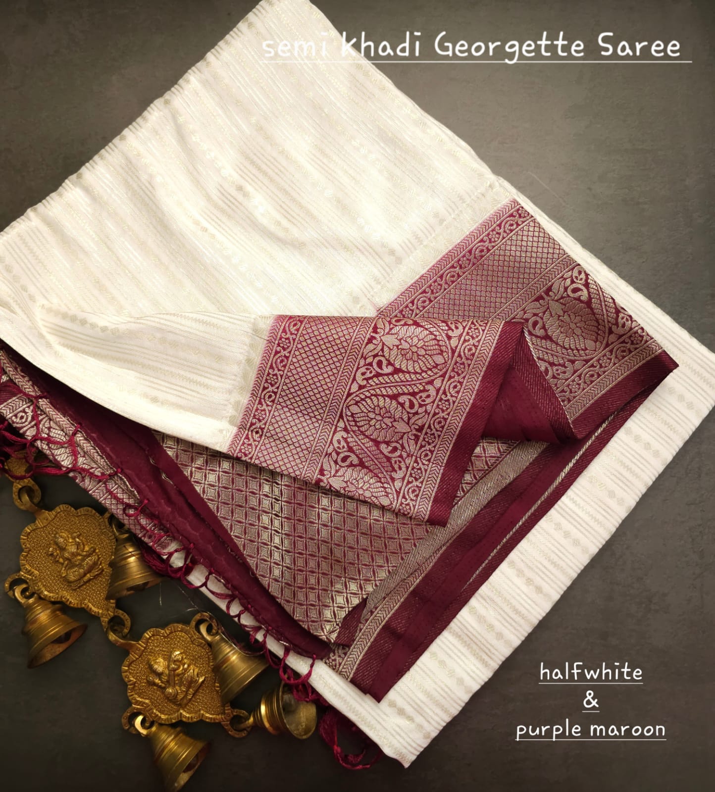 Semi khadi georgette with luckhnovi zari saree