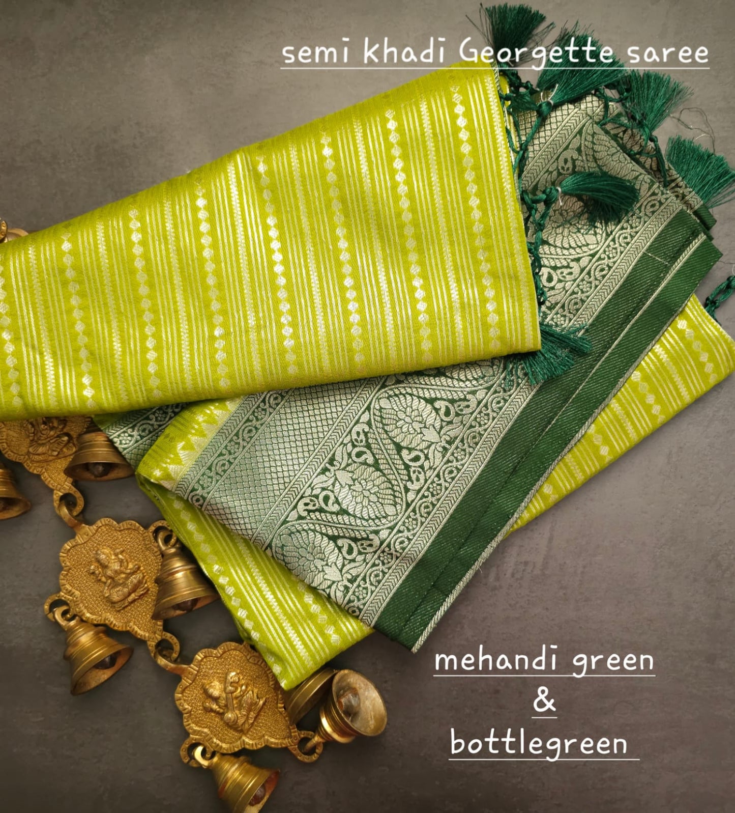 Semi khadi georgette with luckhnovi zari saree