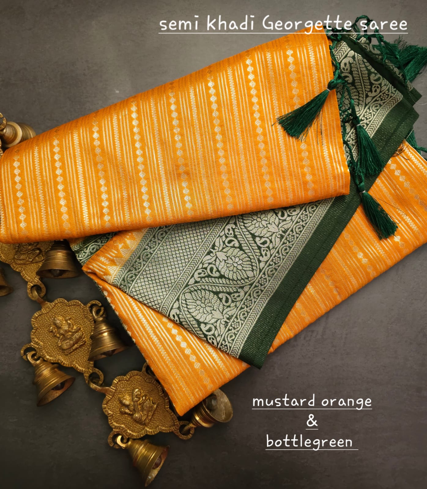 Semi khadi georgette with luckhnovi zari saree