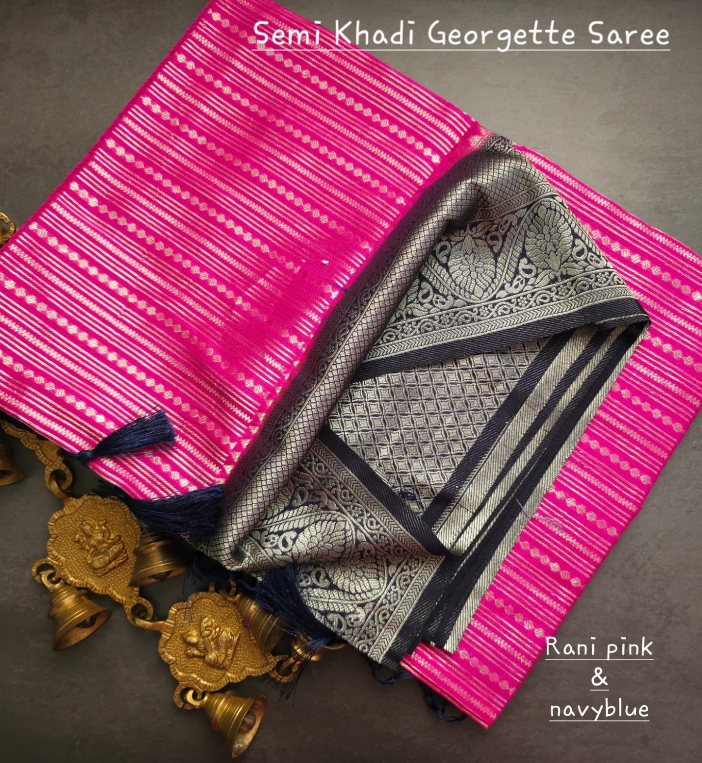 Semi khadi georgette with luckhnovi zari saree