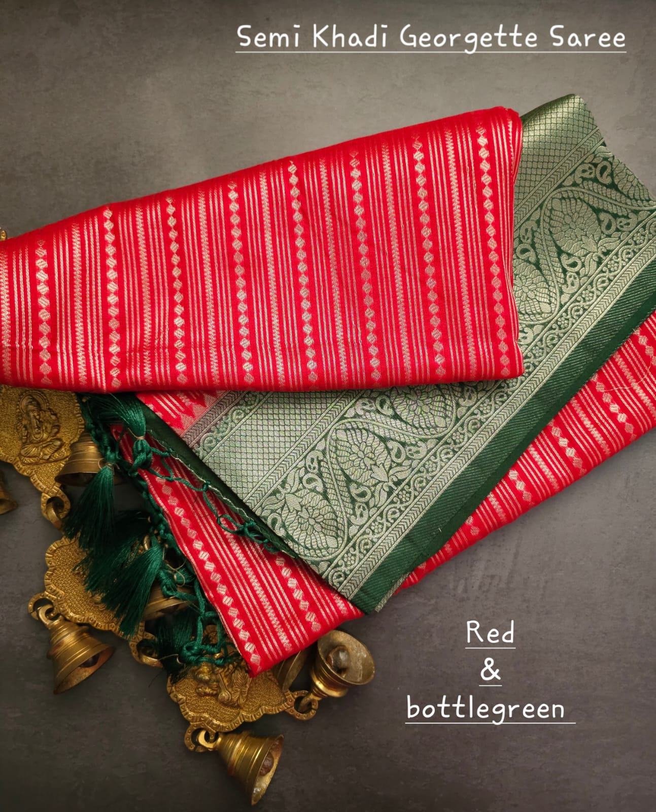 Semi khadi georgette with luckhnovi zari saree