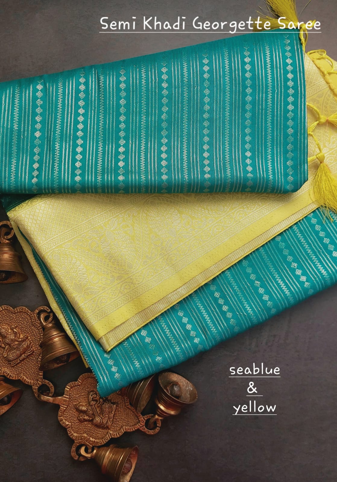 Semi khadi georgette with luckhnovi zari saree