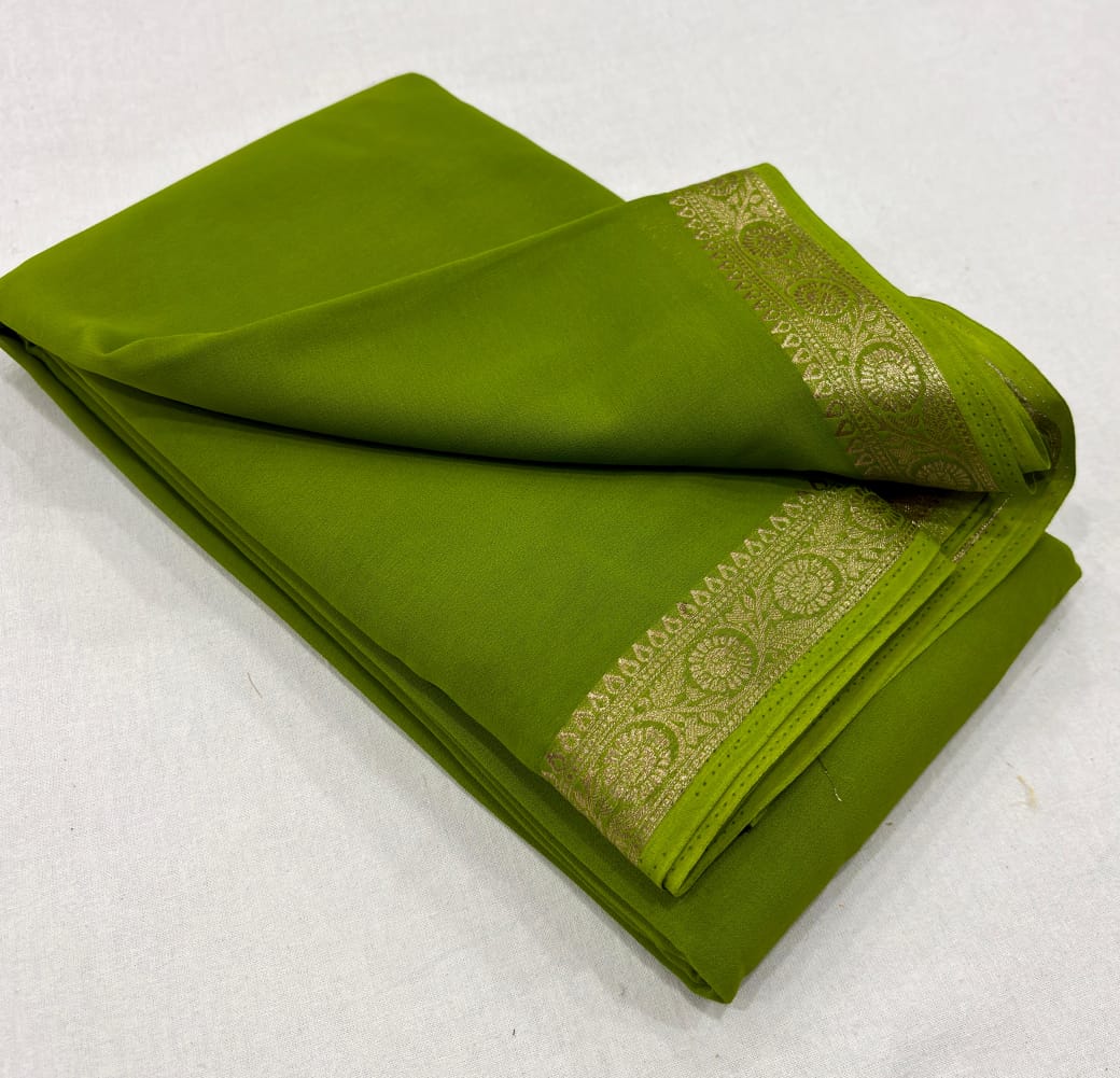 Semi Mysore Crape Silk Saree