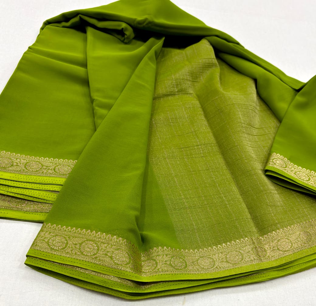 Semi Mysore Crape Silk Saree