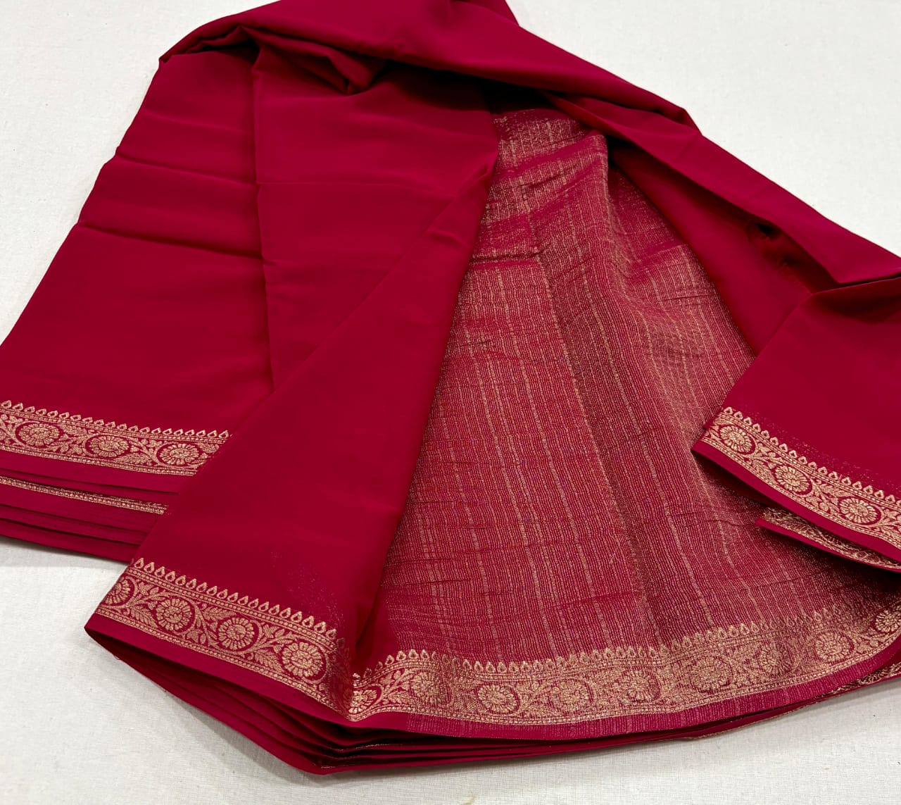 Semi Mysore Crape Silk Saree