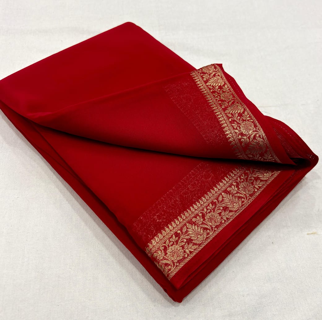 Semi Mysore Crape Silk Saree