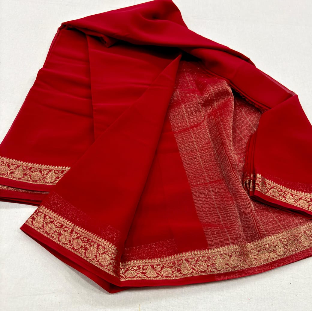 Semi Mysore Crape Silk Saree