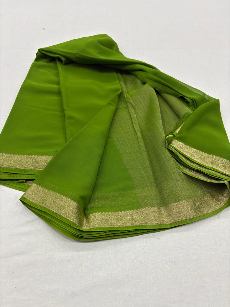 Semi Mysore Crape Silk Saree