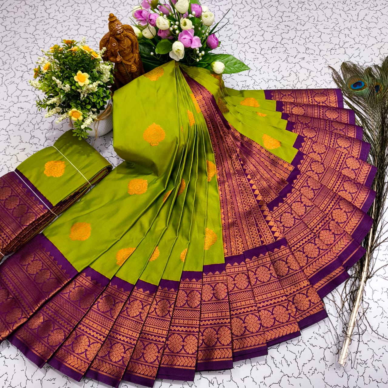 Mangalyam Korvai Kottanji Soft Silk Saree