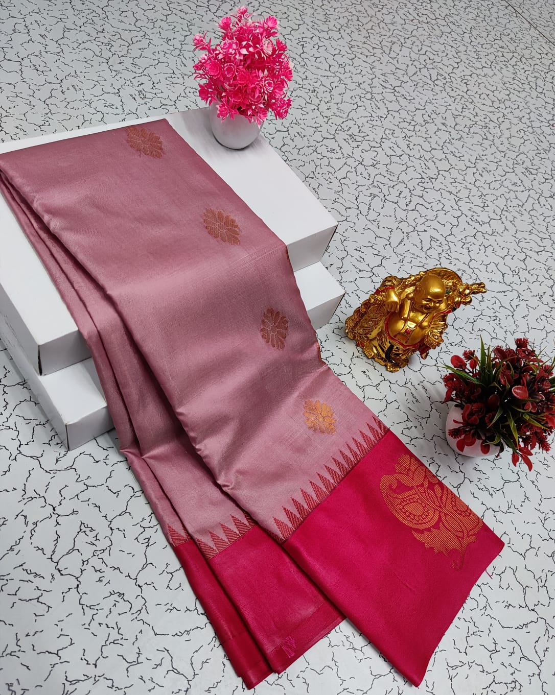 Semi Kanchi Soft Silk Saree