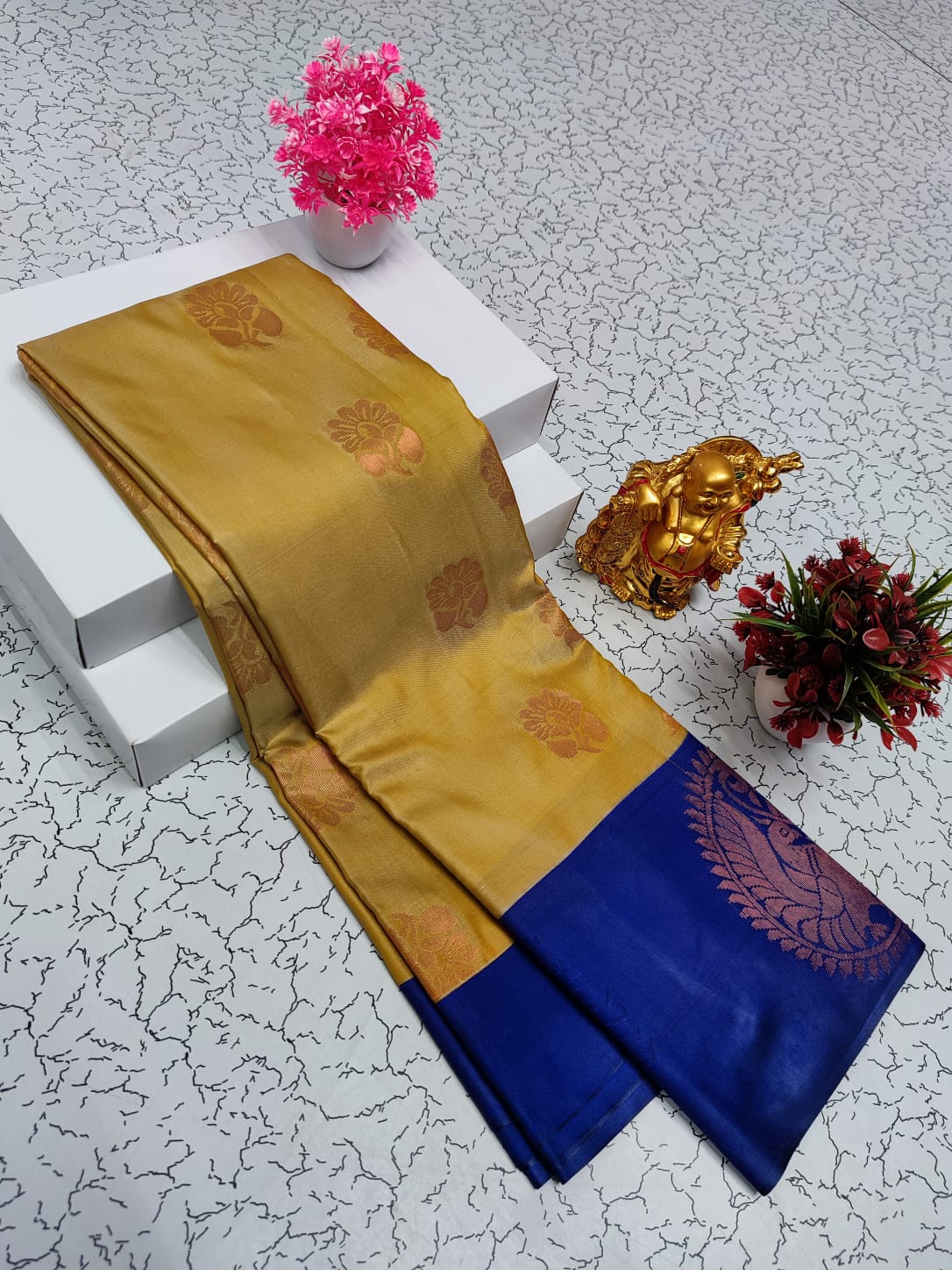 Semi Kanchi Soft Silk Saree