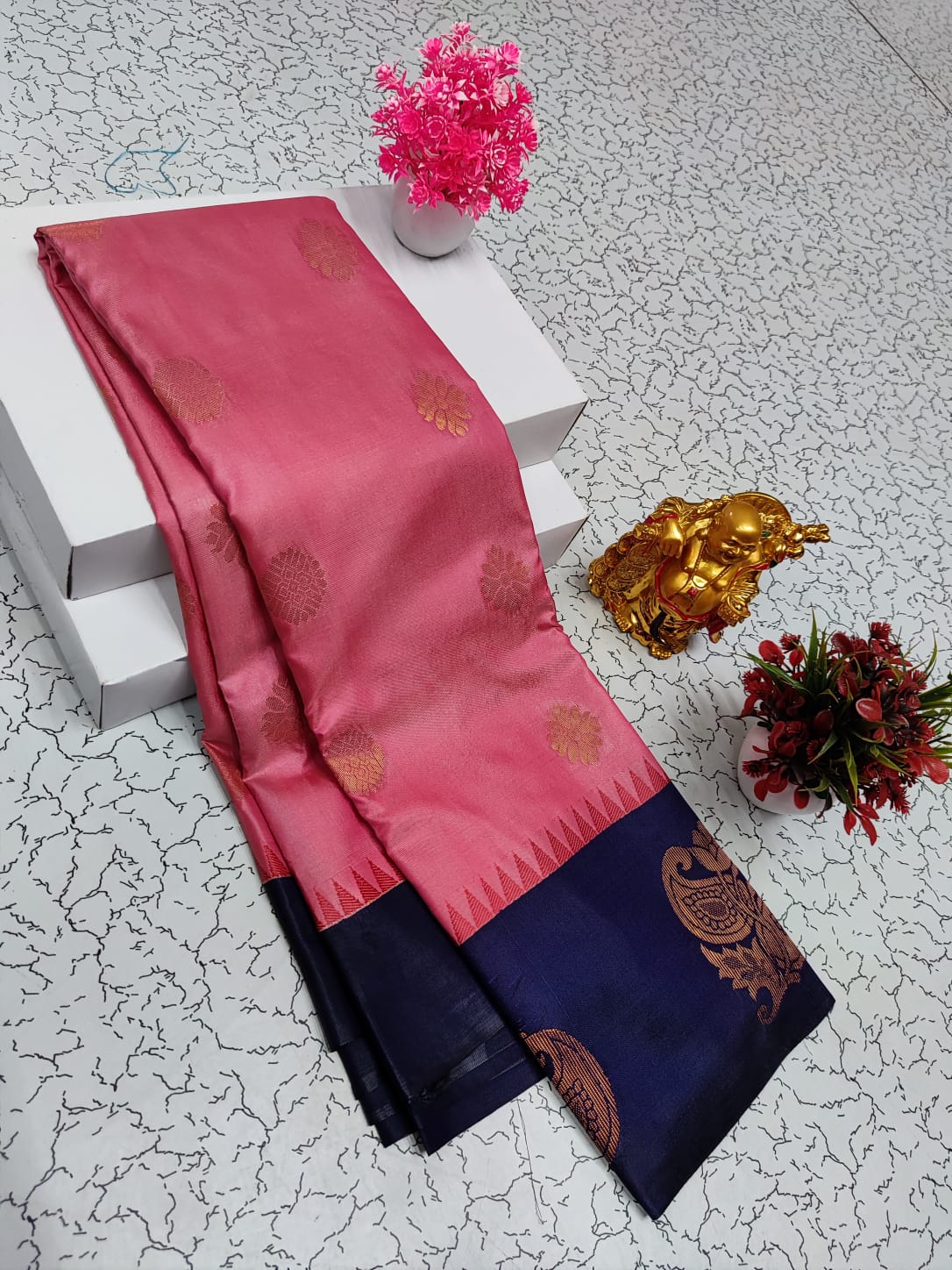 Semi Kanchi Soft Silk Saree