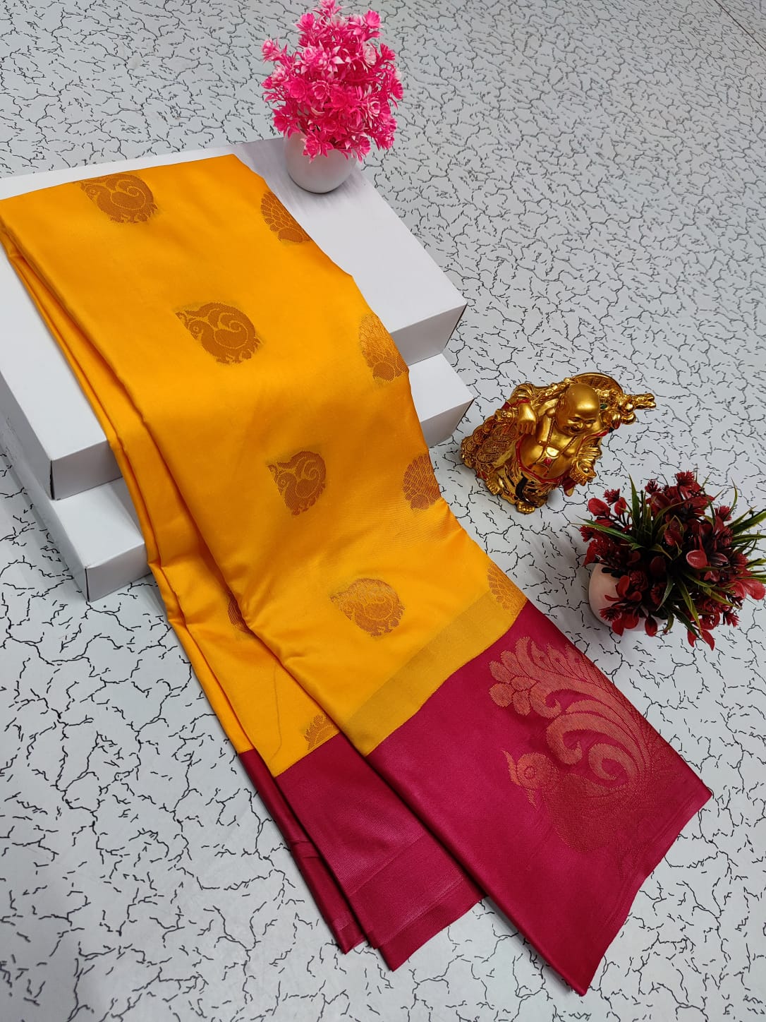 Semi Kanchi Soft Silk Saree
