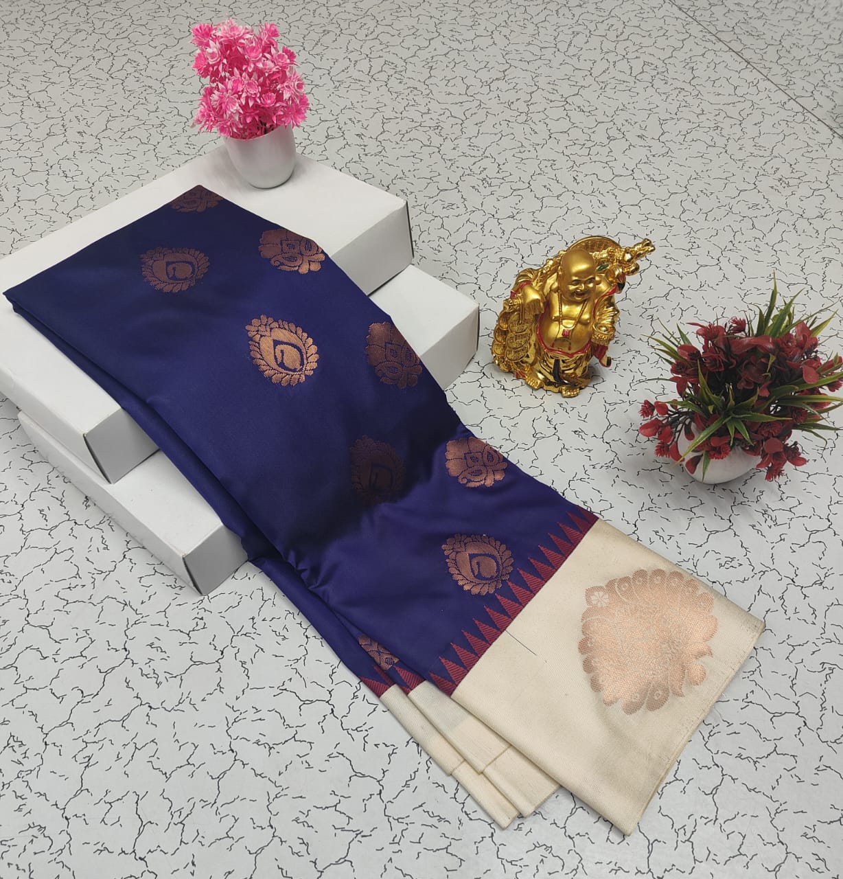 Semi Kanchi Soft Silk Saree