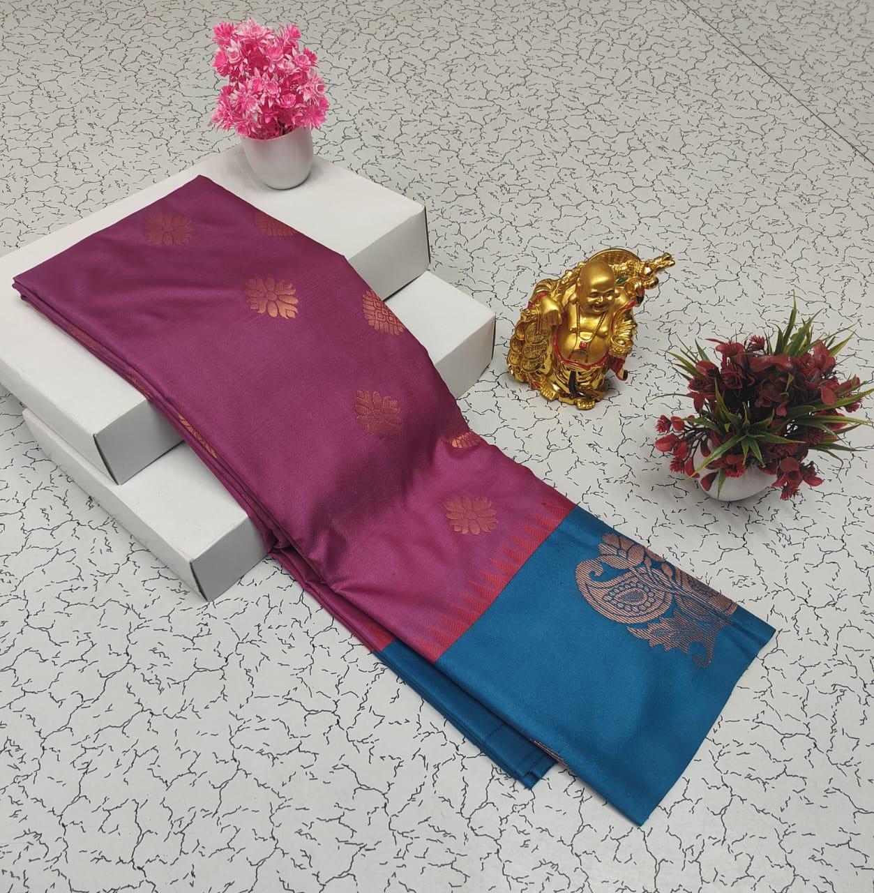 Semi Kanchi Soft Silk Saree