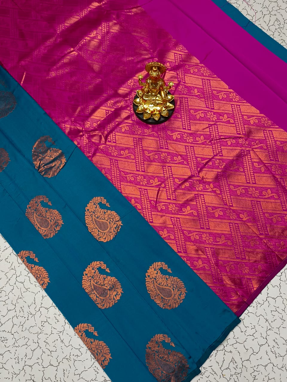 Semi Silk Traditional Zari Work Saree