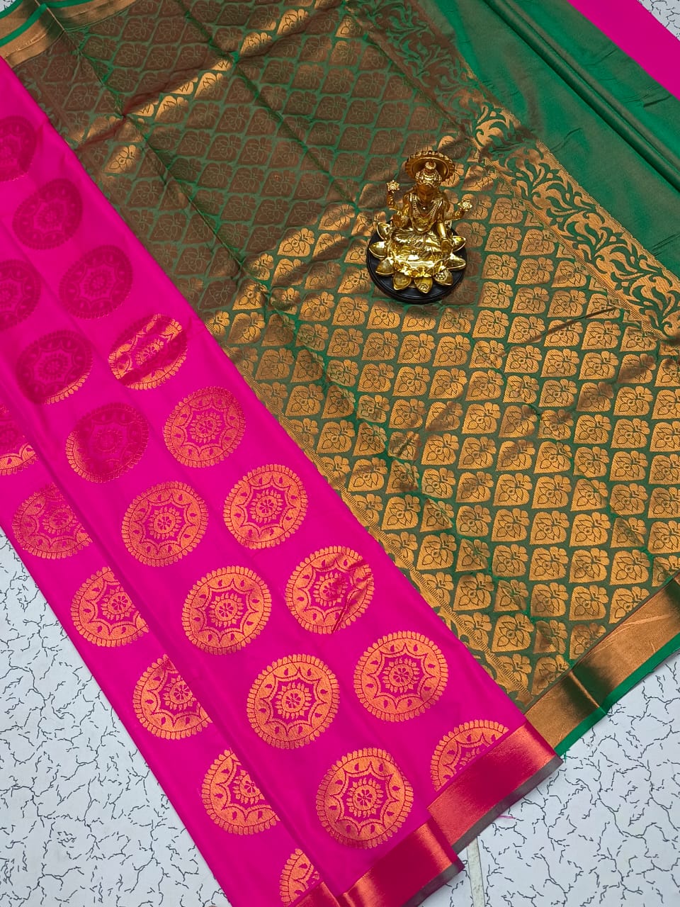 Semi Silk Traditional Zari Work Saree