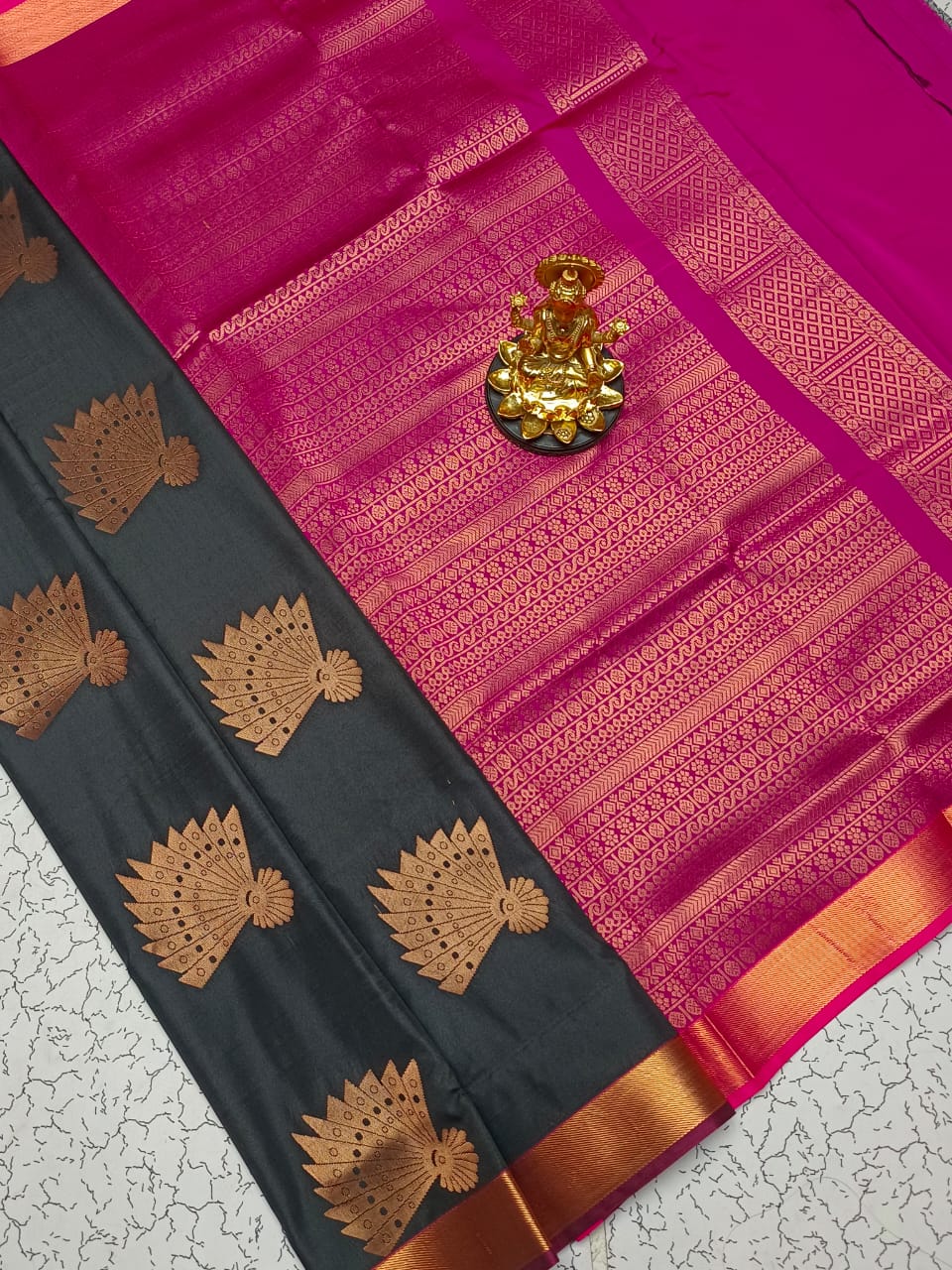 Semi Silk Traditional Zari Work Saree