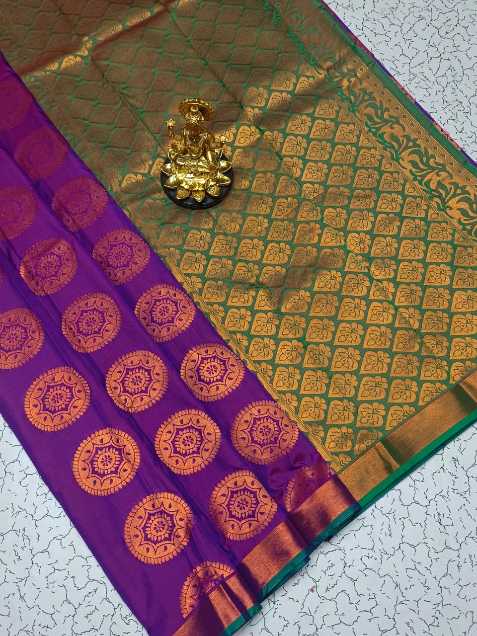 Semi Silk Traditional Zari Work Saree
