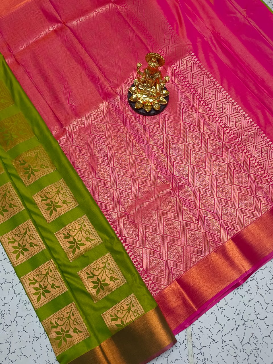 Semi Silk Traditional Zari Work Saree