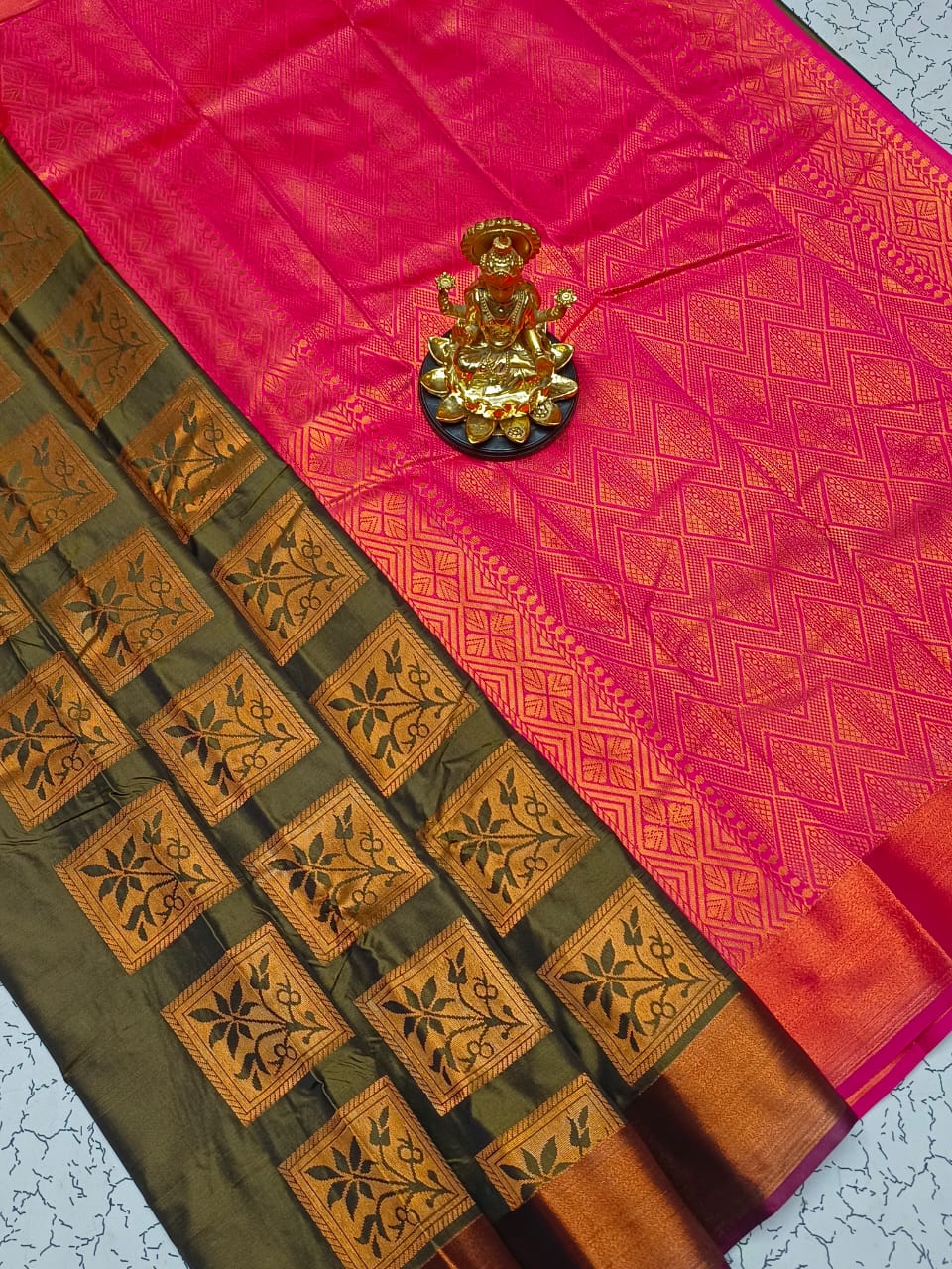 Semi Silk Traditional Zari Work Saree