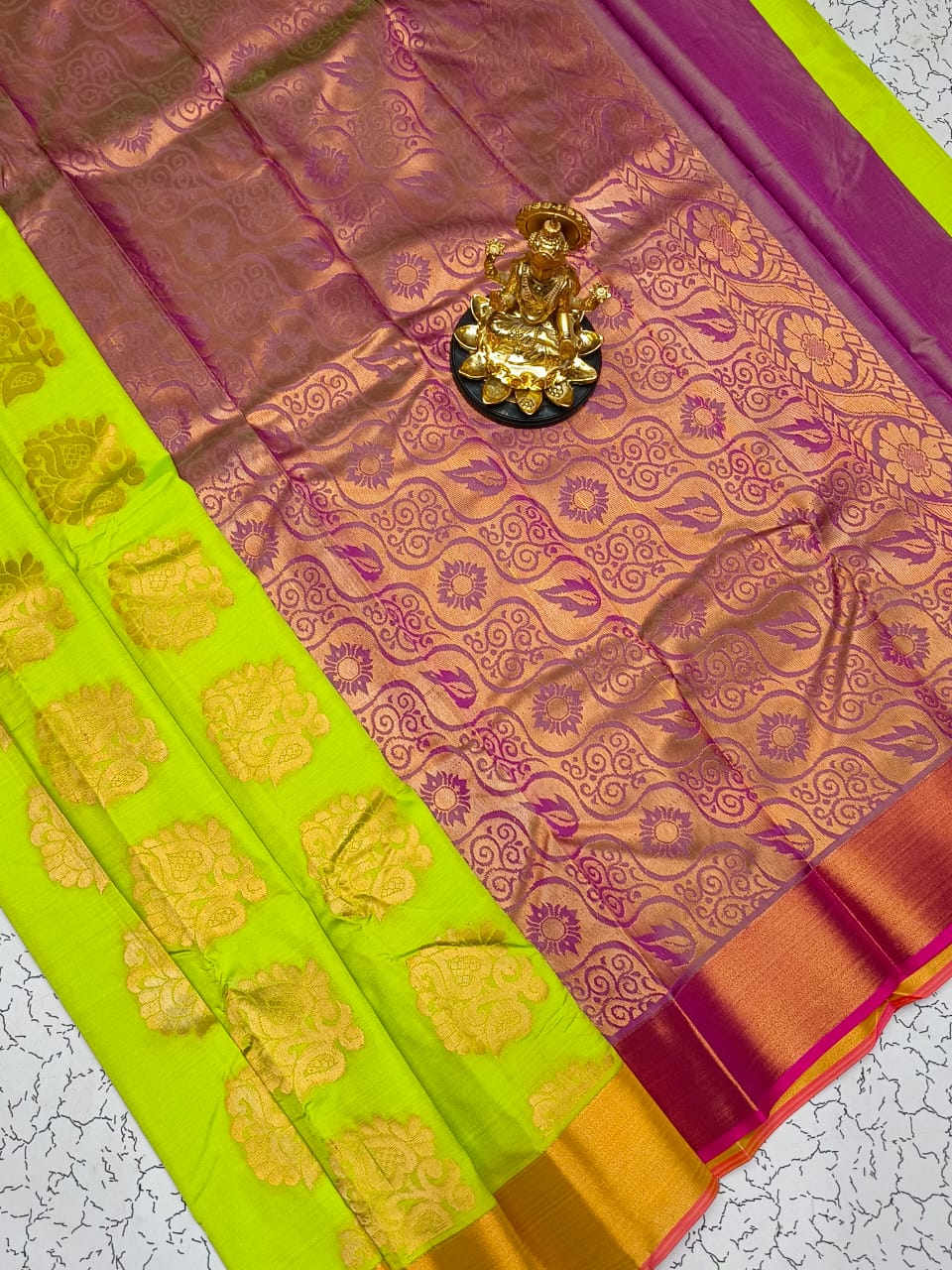 Semi Silk Traditional Zari Work Saree