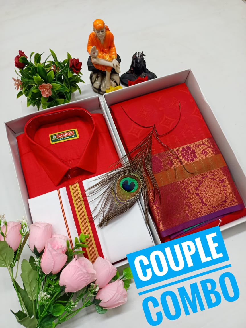 Graceful Together – Vesti Sattai with Saree