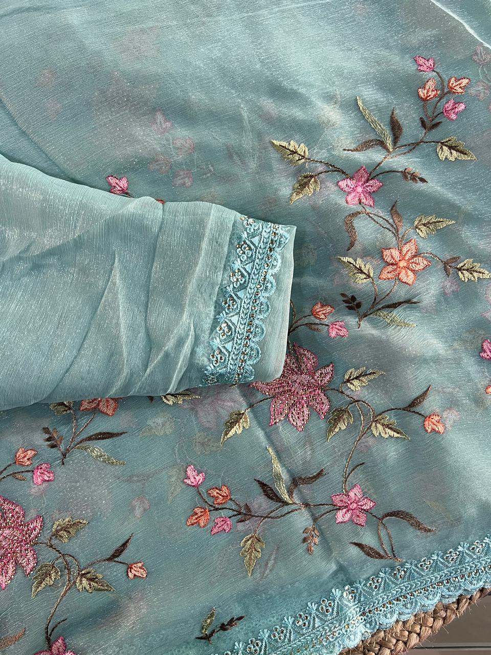 Shimmering Chiffon Saree
