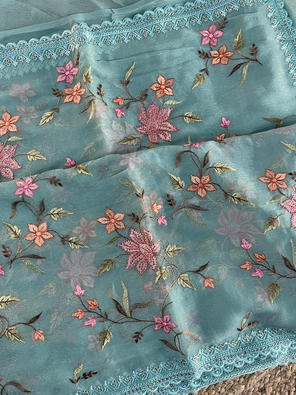 Shimmering Chiffon Saree