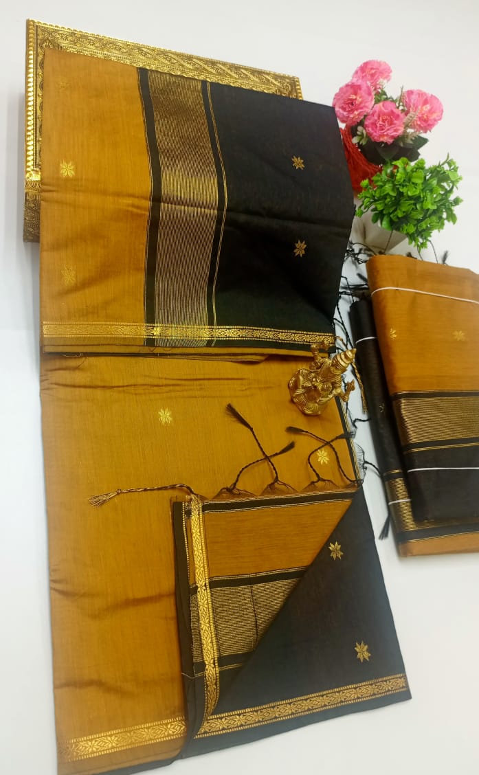 Maheswari-style Silk Cotton Saree