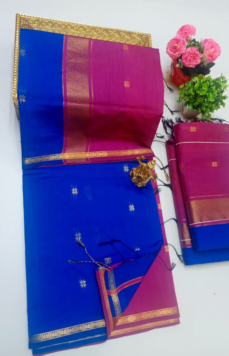 Maheswari-style Silk Cotton Saree