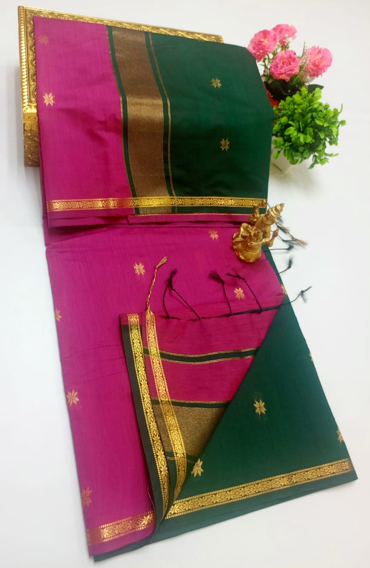 Maheswari-style Silk Cotton Saree