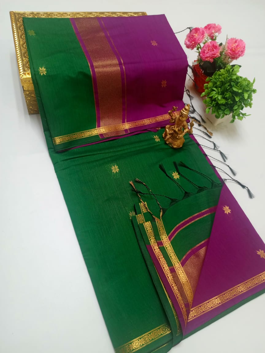 Maheswari-style Silk Cotton Saree