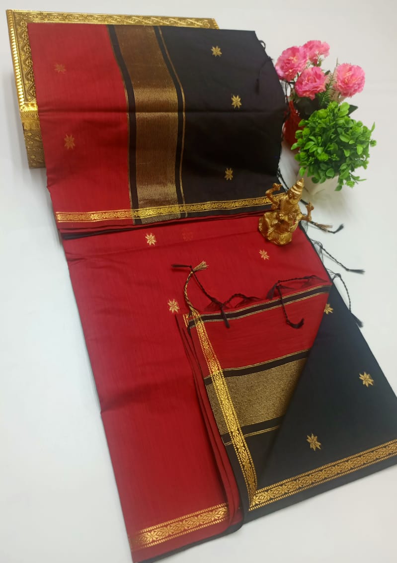 Maheswari-style Silk Cotton Saree