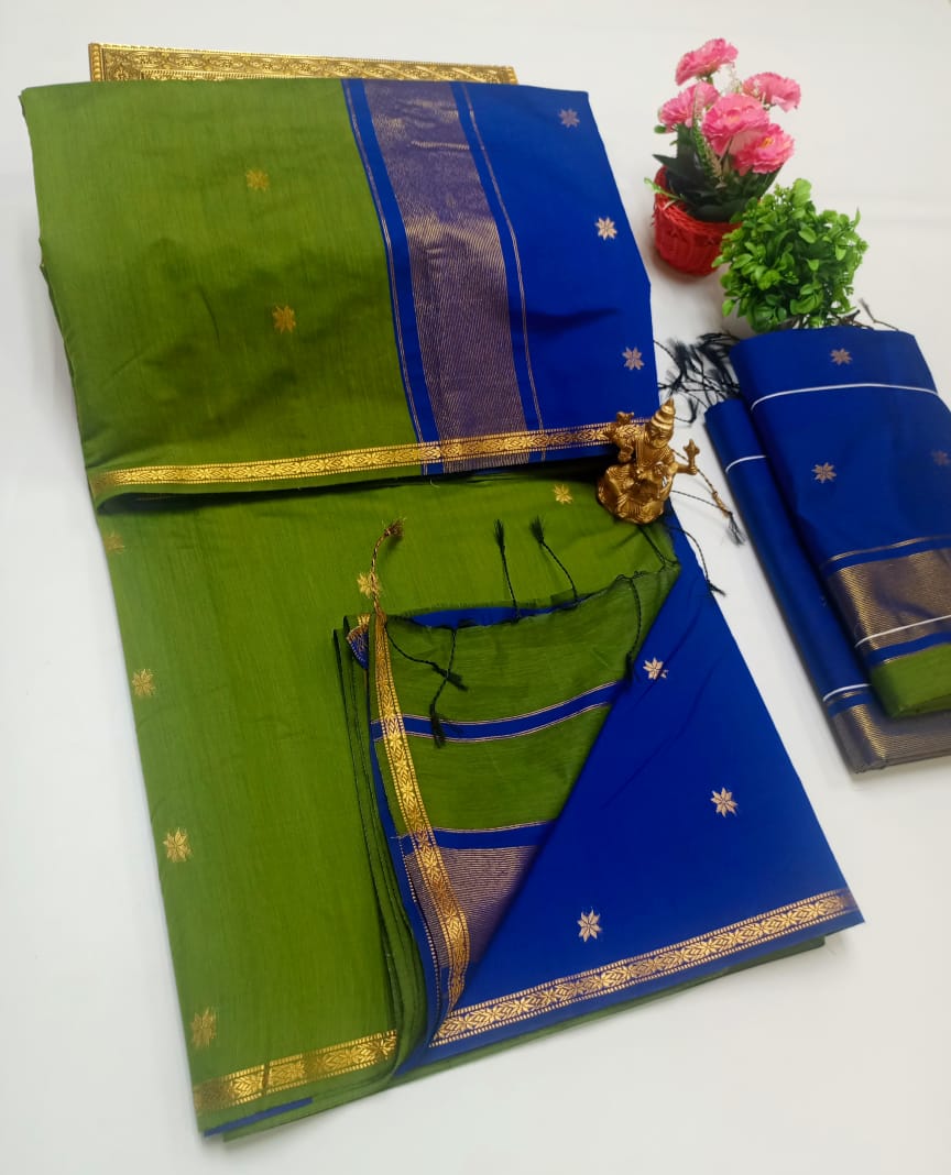 Maheswari-style Silk Cotton Saree