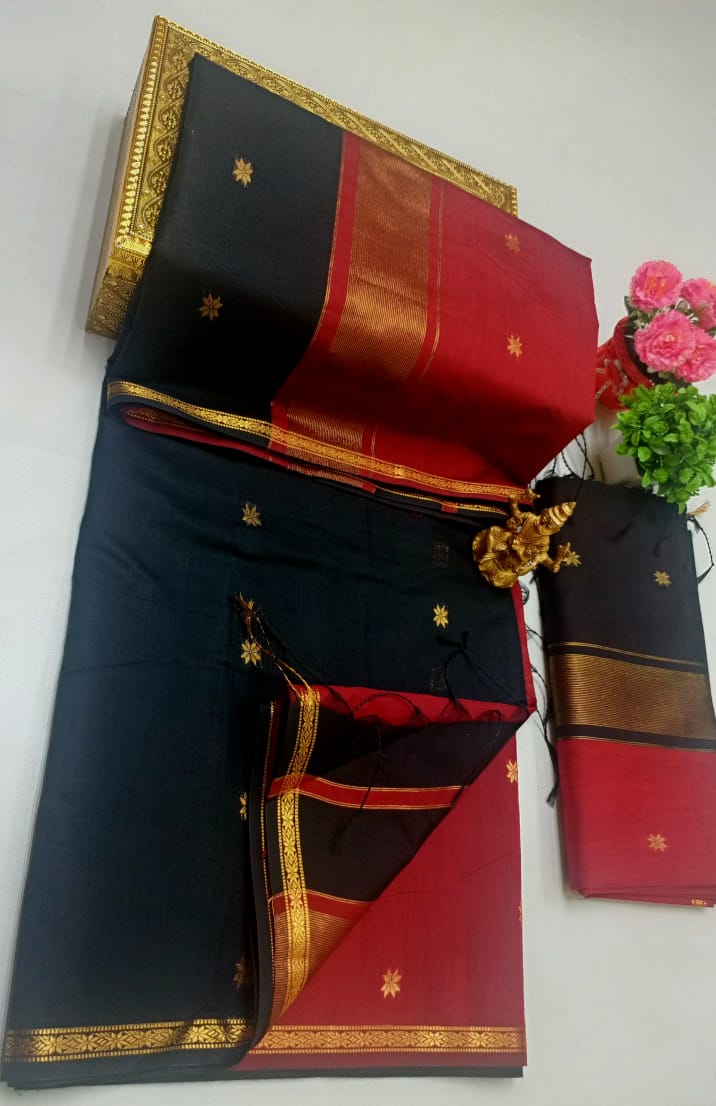 Maheswari-style Silk Cotton Saree