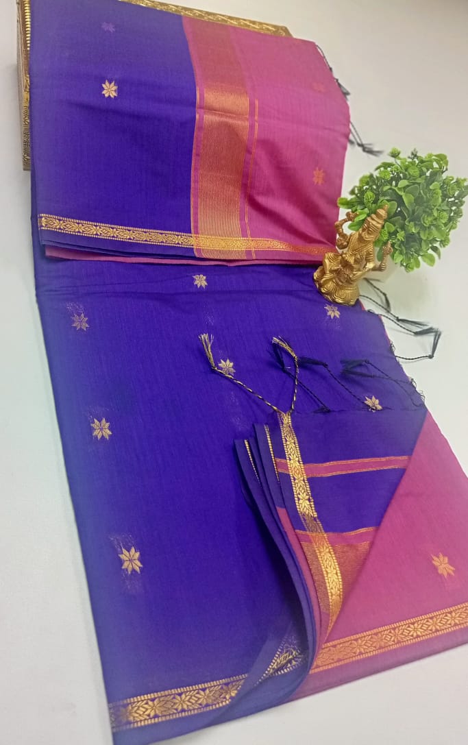 Maheswari-style Silk Cotton Saree