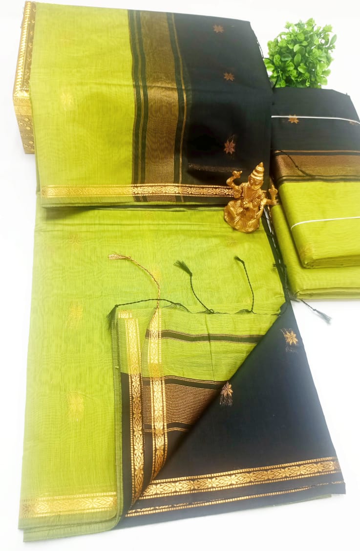 Maheswari-style Silk Cotton Saree