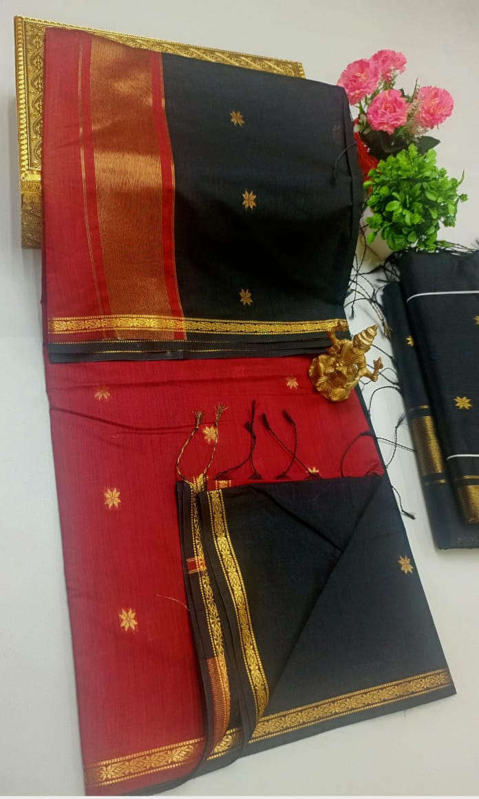 Maheswari-style Silk Cotton Saree