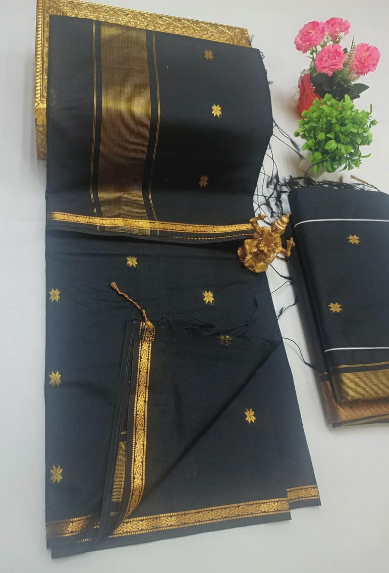 Maheswari-style Silk Cotton Saree