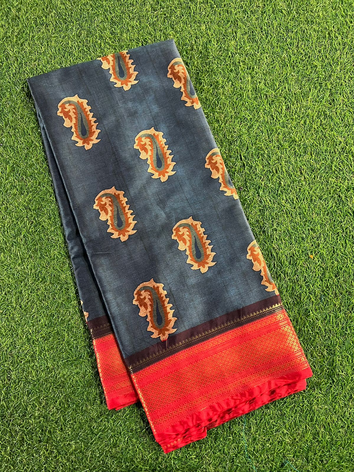 Soft and Smooth Floral Digital Printed Gadwal Silk Saree