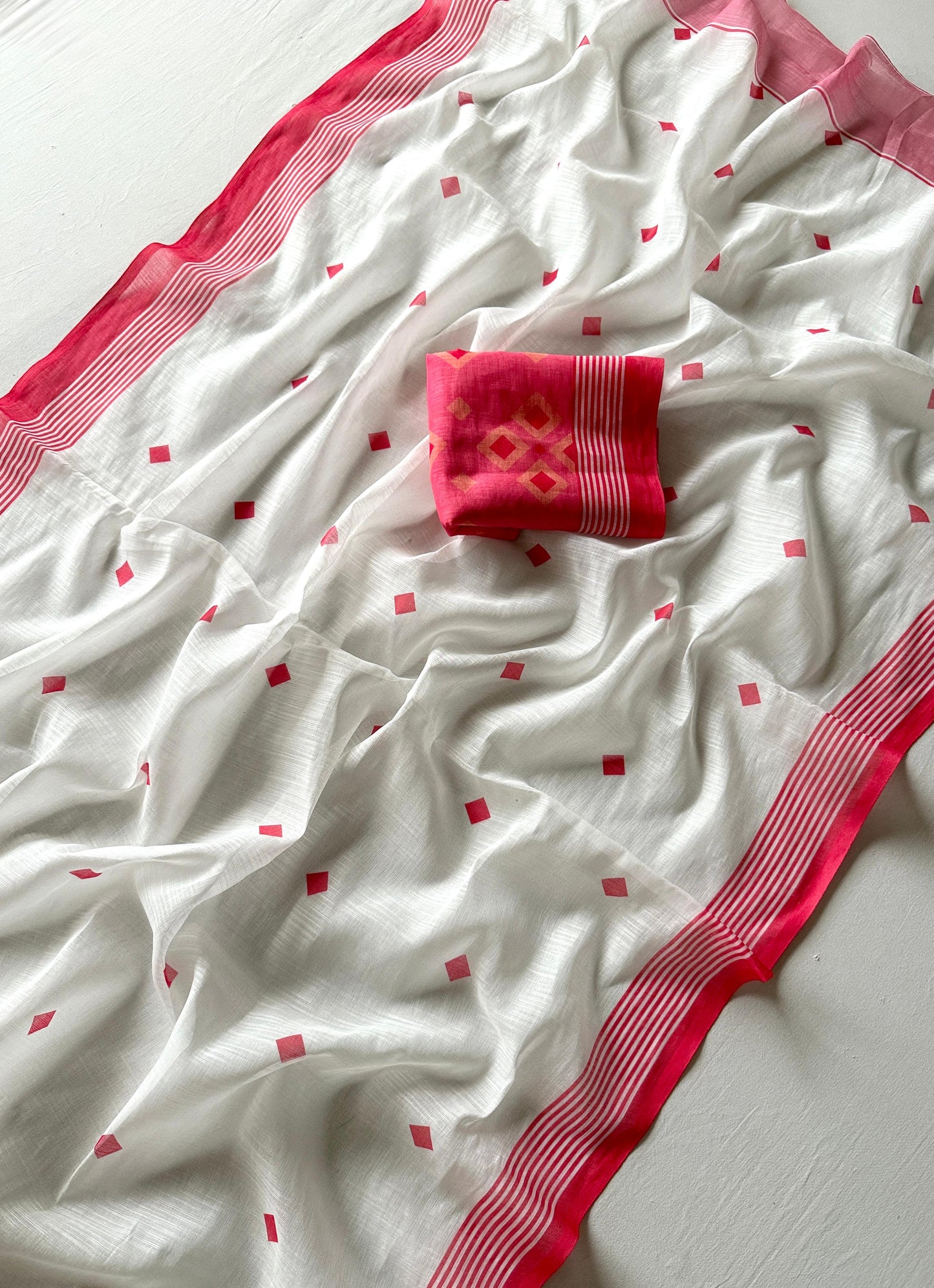 Soft Linen Durga Pooja Saree