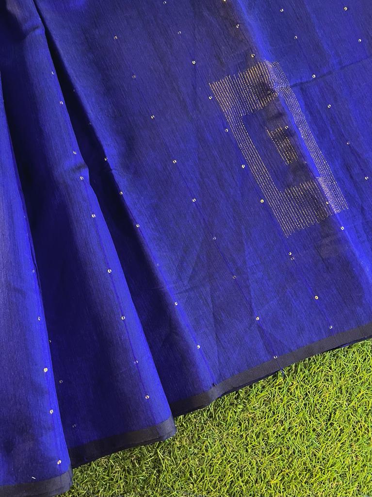 Soft purely hand woven bengal handloom cotton silk saree