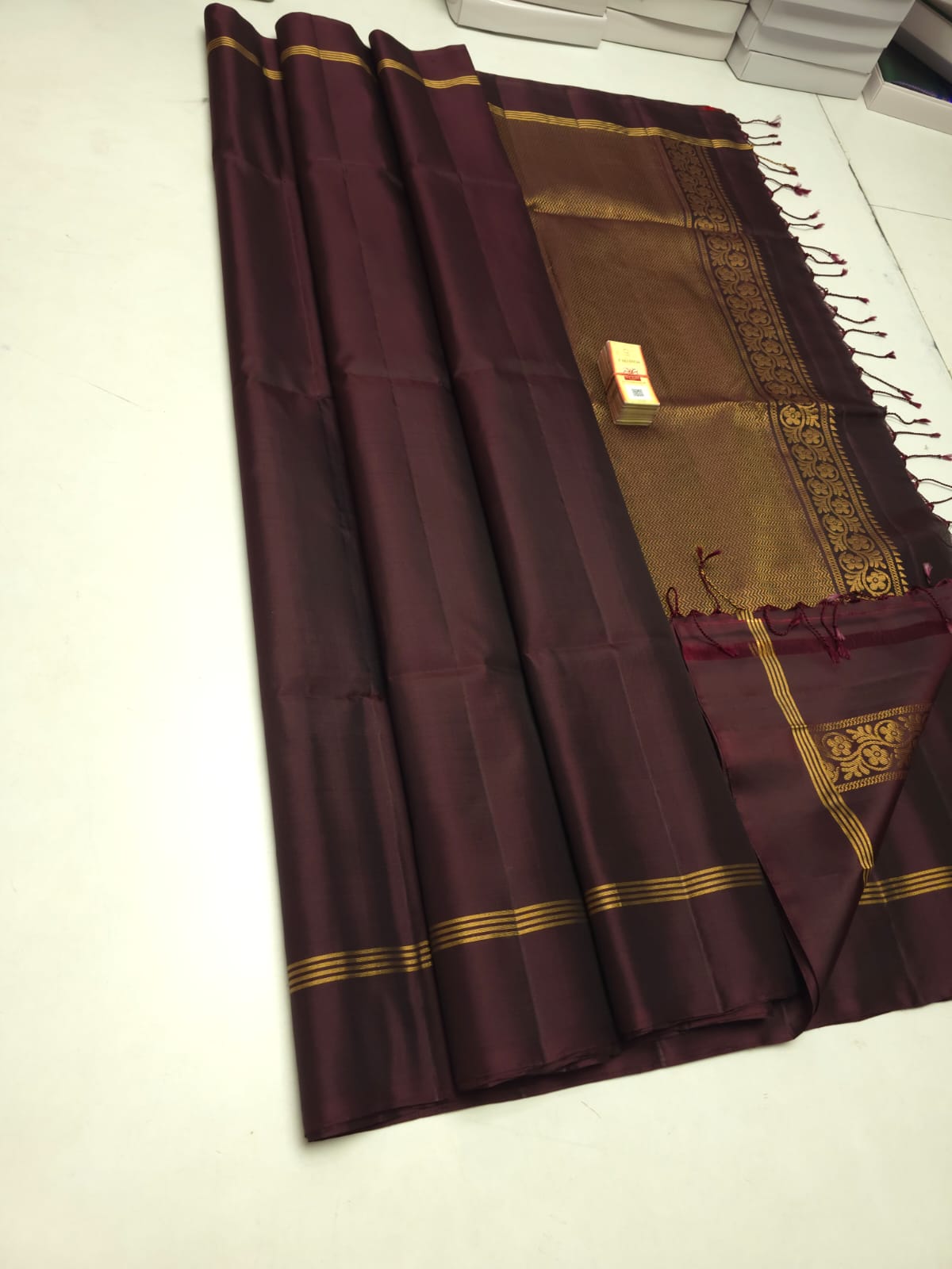 Pure handloom soft silk plain saree