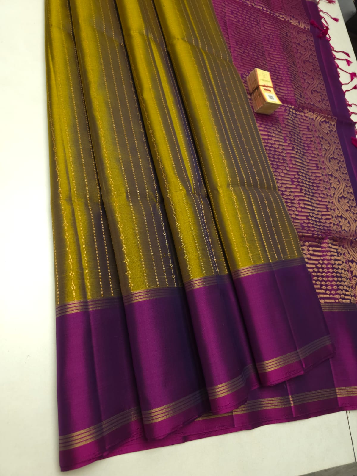 Pure Handloom Kanchipuram Soft Silk Satin Border Saree