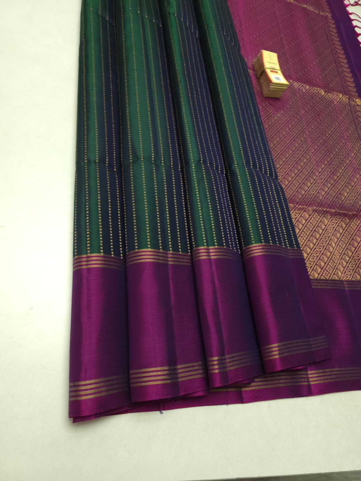 Pure Handloom Kanchipuram Soft Silk Satin Border Saree