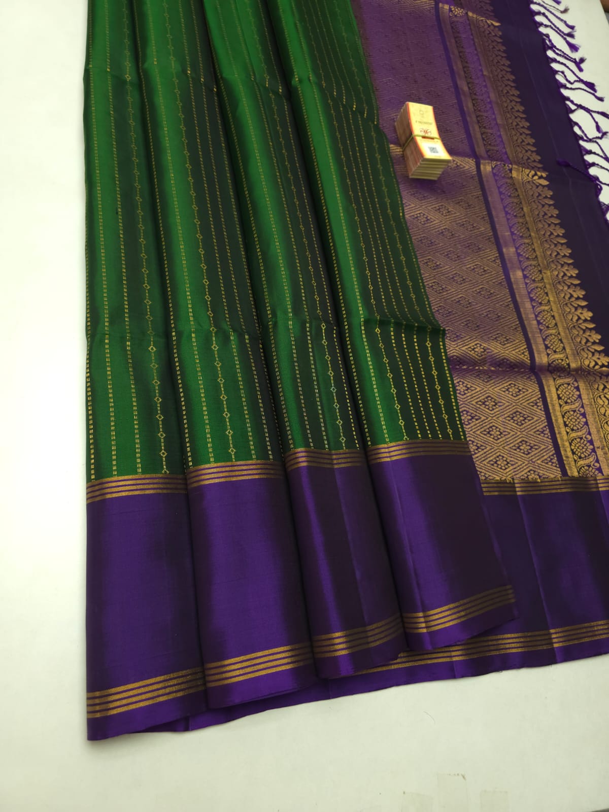 Pure Handloom Kanchipuram Soft Silk Satin Border Saree