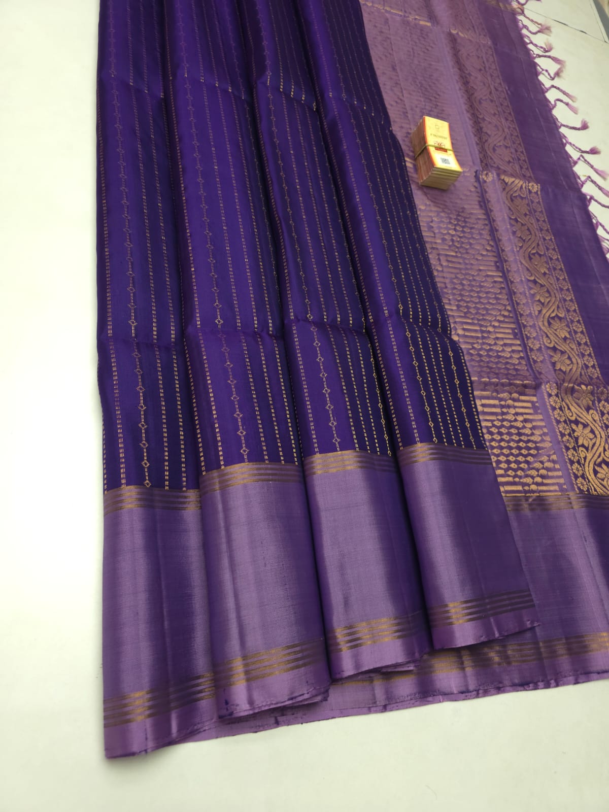 Pure Handloom Kanchipuram Soft Silk Satin Border Saree