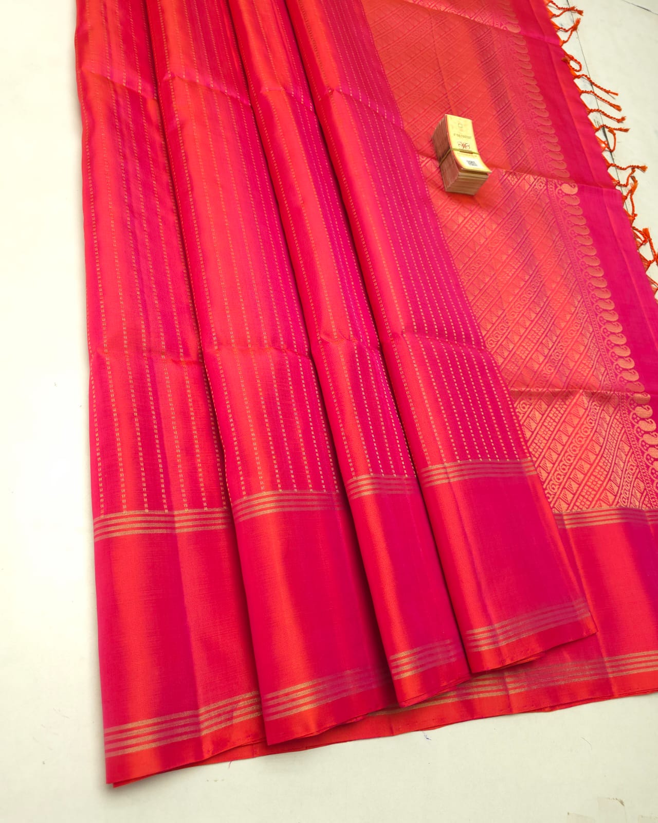 Pure Handloom Kanchipuram Soft Silk Satin Border Saree