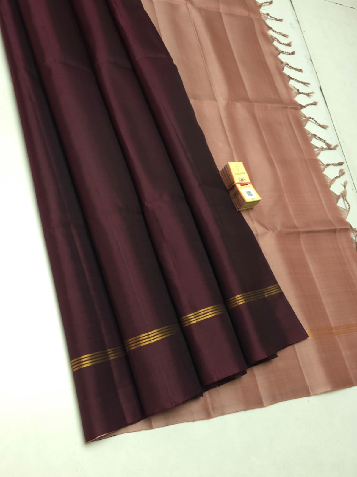 Pure handloom soft silk plain saree